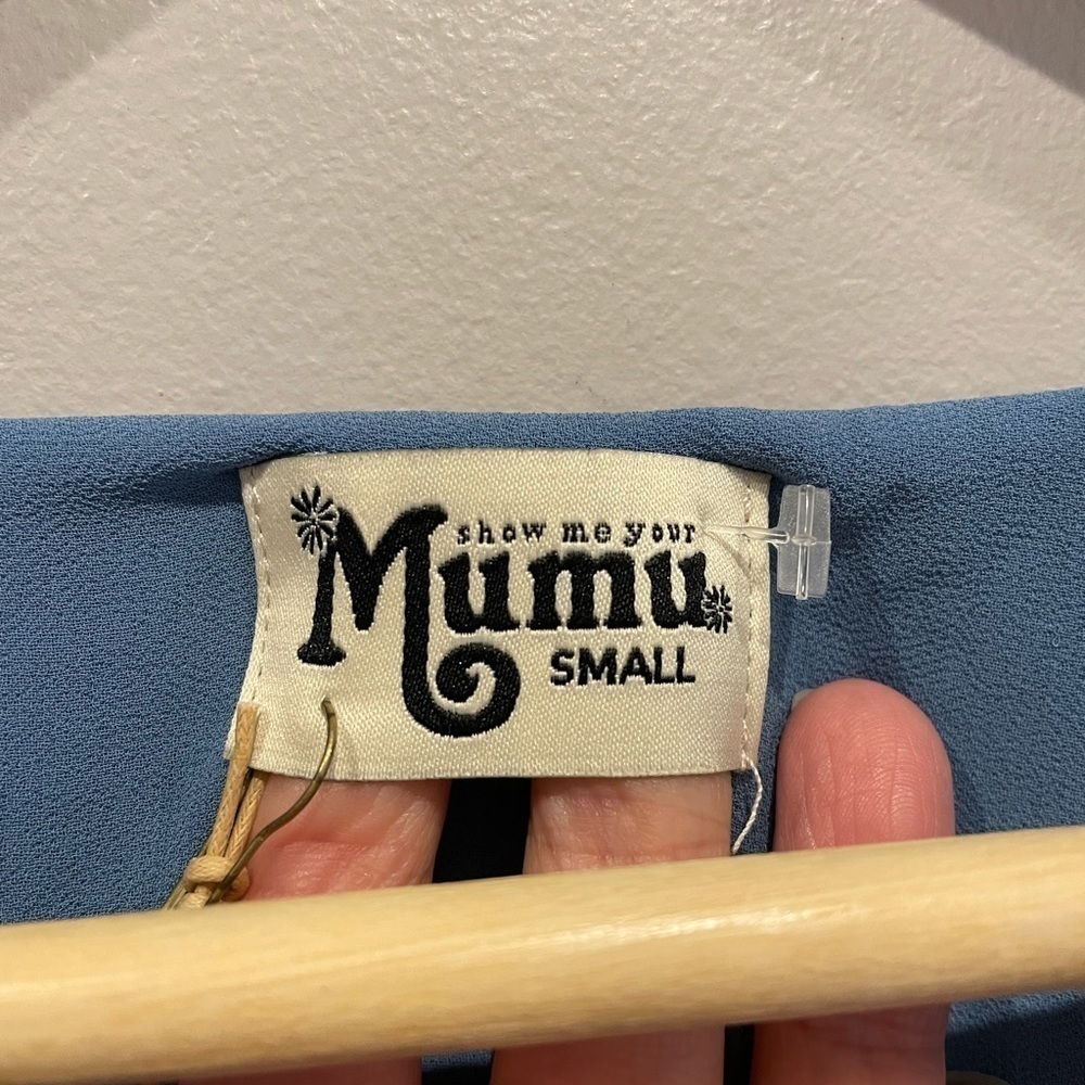 NWT Show Me Your Mumu Blue Audrey Maxi Dress Size S - Picture 11 of 13